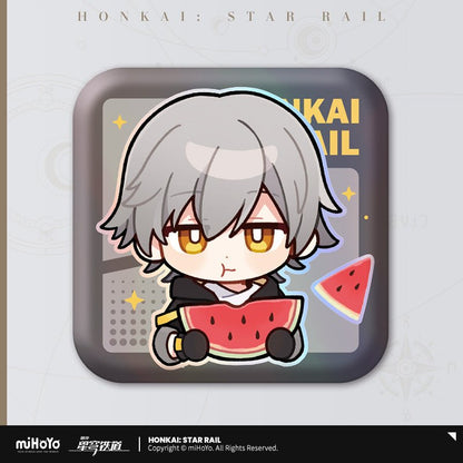 [OFFICIAL] Pom - Pom's Exhibition Hall Character Square Badge - Teyvat Tavern - Genshin Impact & Honkai Star Rail & 3Z Merch