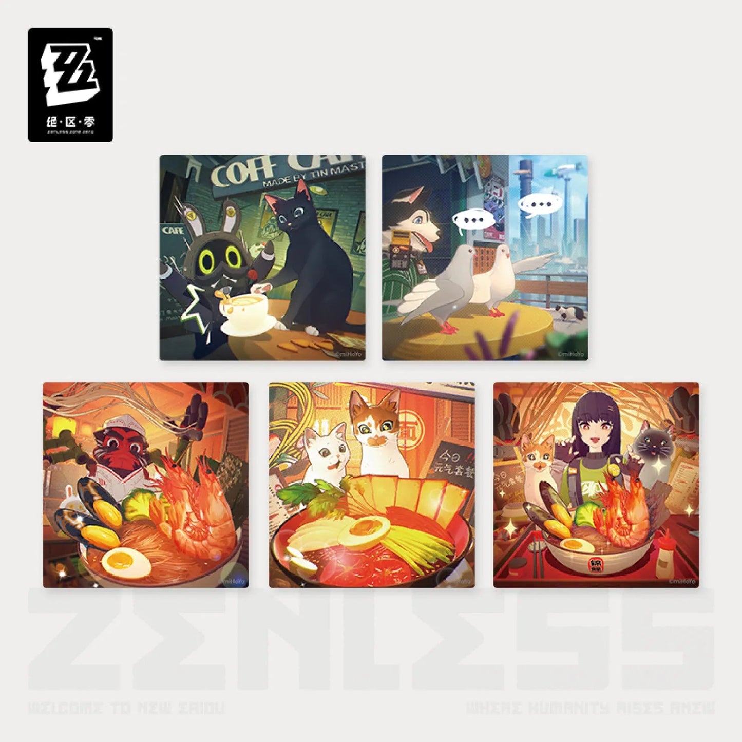 [OFFICIAL] ZZZ Time Remembrance Series Image Collection Card Set Vol.1 - Teyvat Tavern - Genshin Impact & Honkai Star Rail & 3Z Merch