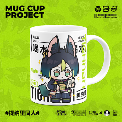 Genshin Impact Comic Style Cute Character Ceramics Mug - Tighnari - Teyvat Tavern - Genshin Merch